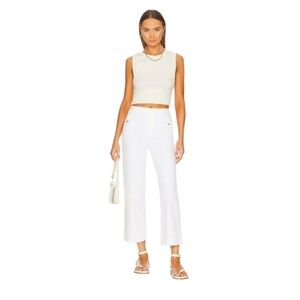 SPANX Stretch Twill Cropped Wide Leg Pant in Bright White Summer Spring